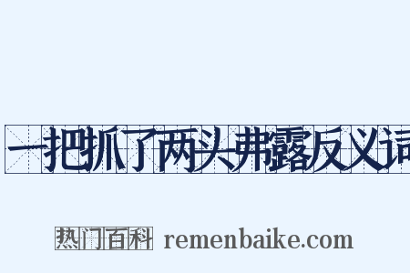 一把抓了两头弗露反义词是什么意思的图片